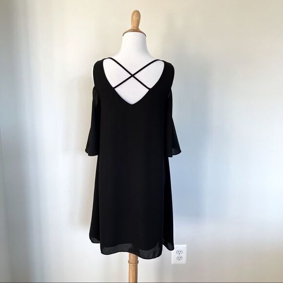 Black Chelsea28 Cold Shoulder Mini Dress - Picture 2 of 7